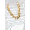 Gold Renk Pirinç Saçaklı Kadın Kadın Kolye