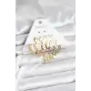Gold Renk Yıldızlı Set 6 Çift Kadın Küpe Seti