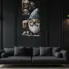 Gotik Cüce ve Kafatası Halloween Duvar Sticker Seti