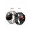 GT3 Max Elegant Smart Watch GT3 Max Elegant Erkek Akıllı Saat Deri-Metal-Silikon 3 Kordonlu