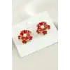 Gül Çiçek İnci Mineli Küpe