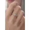 Gümüş Renk Halat Düğüm Model Kadın Yüzük