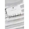 Gümüş Renk Pirinç 3 Çift Kadın Küpe Seti