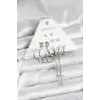 Gümüş Renk Pirinç 6lı Kadın Küpe Seti