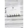 Gümüş Renk Pirinç Halka Kadın Küpe Seti