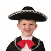 Gümüş Renk Şeritli Mariachi Latin Şapkası - Çocuk Boy