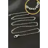 Gümüş Renkli Düz Kolye Zinciri 45 cm
