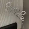 Gümüş Renkli Taşlı “Bride” Gelin Tacı