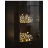 Gümüş Yaprak Tasarımlı LED Işık Pilli Ev ve Vitrin Dekoru