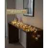 Gümüş Yaprak Tasarımlı LED Işık Pilli Ev ve Vitrin Dekoru