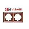 Visage Amazon Ceviz 2 Li Çerçeve - Priz ve Anahtar İçin Uyumlu Çerçeve