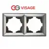 Visage Ambiance Füme 2 Li Çerçeve - Priz ve Anahtar İçin Uyumlu Çerçeve