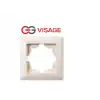 Visage Krem Tekli Çerçeve - Priz ve Anahtar İçin Uyumlu Çerçeve