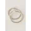 Halka Lüks Çelik Küpe 4,5 cm