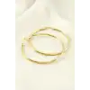 Halka Lüks Çelik Küpe 5,5 cm