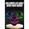Hallowen Parti Maskesi Neon Led Işıklı Maske 3 Modlu Cadılar Bayramı Maskesi
