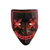 Hallowen Parti Maskesi Neon Led Işıklı Maske 3 Modlu Cadılar Bayramı Maskesi