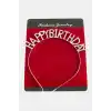 Happy Birtday Yazılı Taşlı Taç