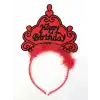 Happy Birthday Yazılı Neon Renk Taç 12 Adet