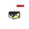 Hareket Sensörlü Bahçe Lambası 114 Led 3 Mod
