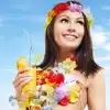 Hawaii Çiçekli Kolye Bileklik Seti