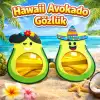 Hawaii Temalı Avokado Gözlük