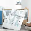 Hobby Buddy Mavi Poplin Bebek Nevresim Takımı