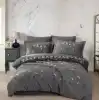 Hobby Çift Kişilik Poplin Premium Nakışlı Nevresim Lidia Gri