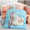 Hobby Dream Clock Mavi Poplin Bebek Nevresim Takımı