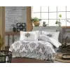 Hobby Kingsize Poplin Nevresim Amanda Gri