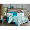 Hobby Kingsize Poplin Nevresim Eldora Turkuaz