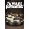 İkili Wag Maşa Saç Şekillendirici Seramik Kaplama Isı Ayarlı