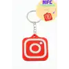 InstagramLogolu 3D Baskılı NFC Anahtarlık