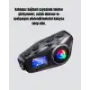 IP65 Suya Dayanıklı Kask Bluetooth Kulaklık LCD Ekranlı