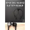 Kablolu Boyun Askılı Dijital Göstergeli Bluetooth Kulaklığı 60 Saat