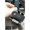 Kablosuz Bluetooth Aux Araç Kiti Siyah Hafıza Kartlı