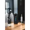 Kablosuz Bluetooth Aux Araç Kiti Siyah Hafıza Kartlı