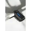 Kablosuz Bluetooth Aux Araç Kiti Siyah Hafıza Kartlı