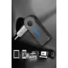 Kablosuz Bluetooth Aux Araç Kiti Siyah Hafıza Kartlı