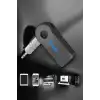 Kablosuz Bluetooth Aux Araç Kiti Siyah Hafıza Kartlı