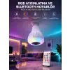 Kablosuz Bluetooth Hoparlör Led Lamba