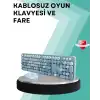 Kablosuz Klavye ve Mouse Seti – Sessiz Tuş, Retro Tasarım
