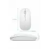 Kablosuz Mouse Fare Şarjlı Bluetooth Wireless Çift Modlu Sessiz