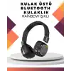 Kablosuz Rgb Işıklı Katlanabilir Bluetooth Kulak Üstü Kulaklık
