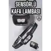 Kafa Lambası Kamp Lambası Sensörlü Şarjlı Ayarlanabilir