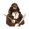 Kahve Şapkalı Pipolu Jack Sparrow Gözlüğü