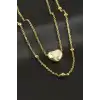 Kalp İkili Çelik Kolye