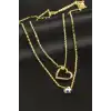 Kalp İkili Kolye