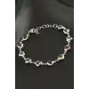 Kalp Kristal Taşlı Çelik Bileklik