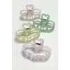 Kalp Renkli Mandal Toka 9 cm
